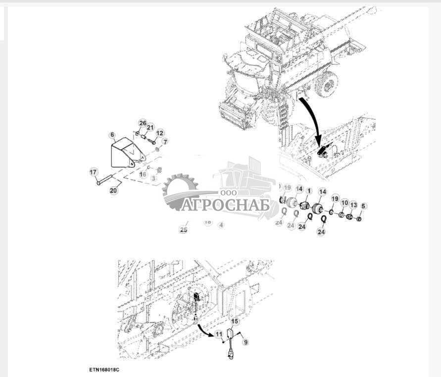 Привод и датчик оборотов очистного вентилятора 